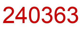 Number 240363 red image