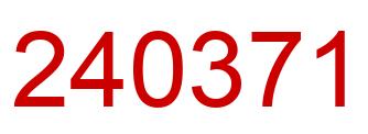 Number 240371 red image