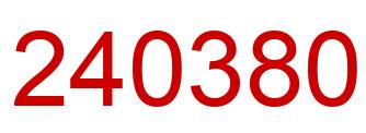 Number 240380 red image