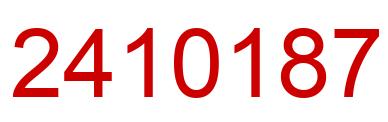 Number 2410187 red image