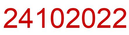 Number 24102022 red image