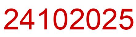 Number 24102025 red image
