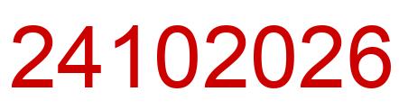 Number 24102026 red image