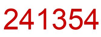 Number 241354 red image