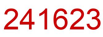 Number 241623 red image