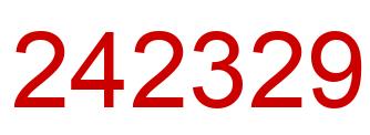 Number 242329 red image