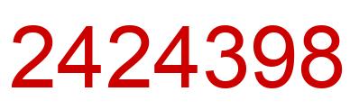 Number 2424398 red image