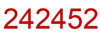 Number 242452 red image