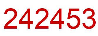 Number 242453 red image