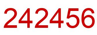 Number 242456 red image