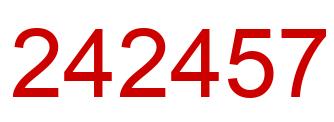 Number 242457 red image