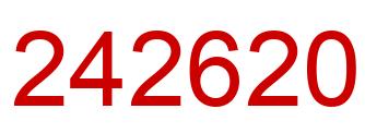 Number 242620 red image