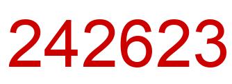 Number 242623 red image