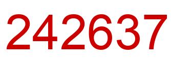 Number 242637 red image