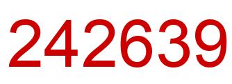 Number 242639 red image