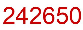 Number 242650 red image