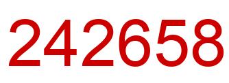 Number 242658 red image