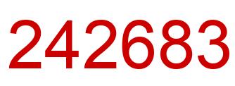 Number 242683 red image
