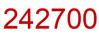 Number 242700 red image
