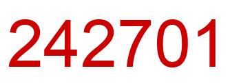 Number 242701 red image