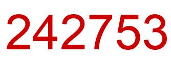 Número 242753 imagen rojo