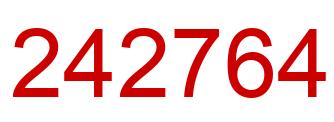 Number 242764 red image