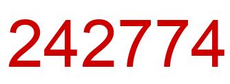 Number 242774 red image