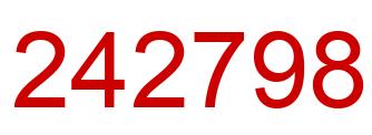 Number 242798 red image