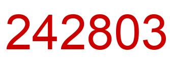 Number 242803 red image