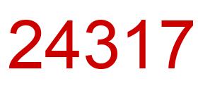 Number 24317 red image