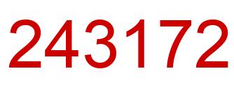 Number 243172 red image