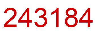 Number 243184 red image