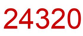 Number 24320 red image