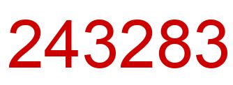 Number 243283 red image
