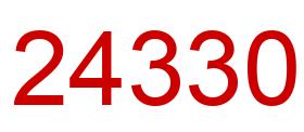 Number 24330 red image