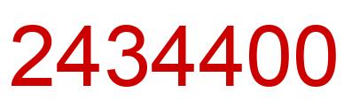 Number 2434400 red image