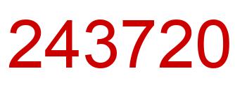 Number 243720 red image
