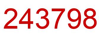 Number 243798 red image