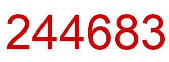 Number 244683 red image