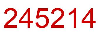 Number 245214 red image