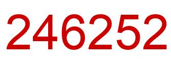 Número 246252 imagen rojo