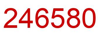 Number 246580 red image