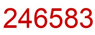 Número 246583 imagen rojo