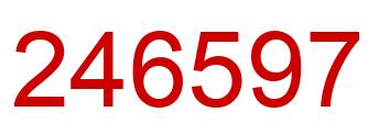 Number 246597 red image