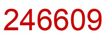 Number 246609 red image