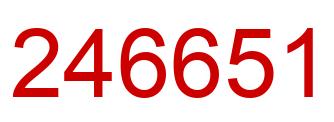 Number 246651 red image