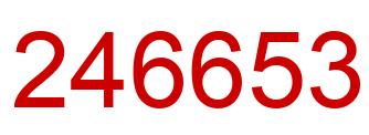 Number 246653 red image