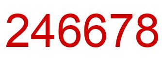 Número 246678 imagen rojo