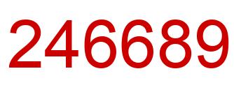 Number 246689 red image