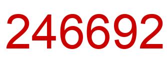 Number 246692 red image